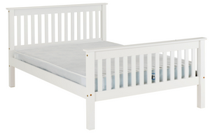 Monaco High Footend Bed Frame White