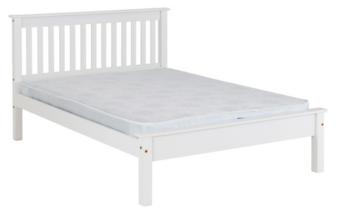Monaco Low Footend Bed Frame  White