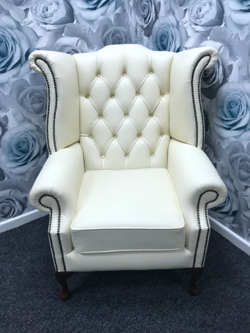 Chesterfield Leather Wing Chair